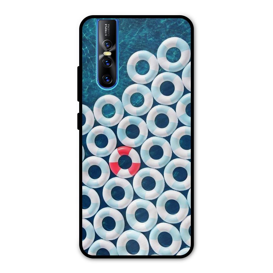 Light Blue Allure Metal Back Case for Vivo V15 Pro