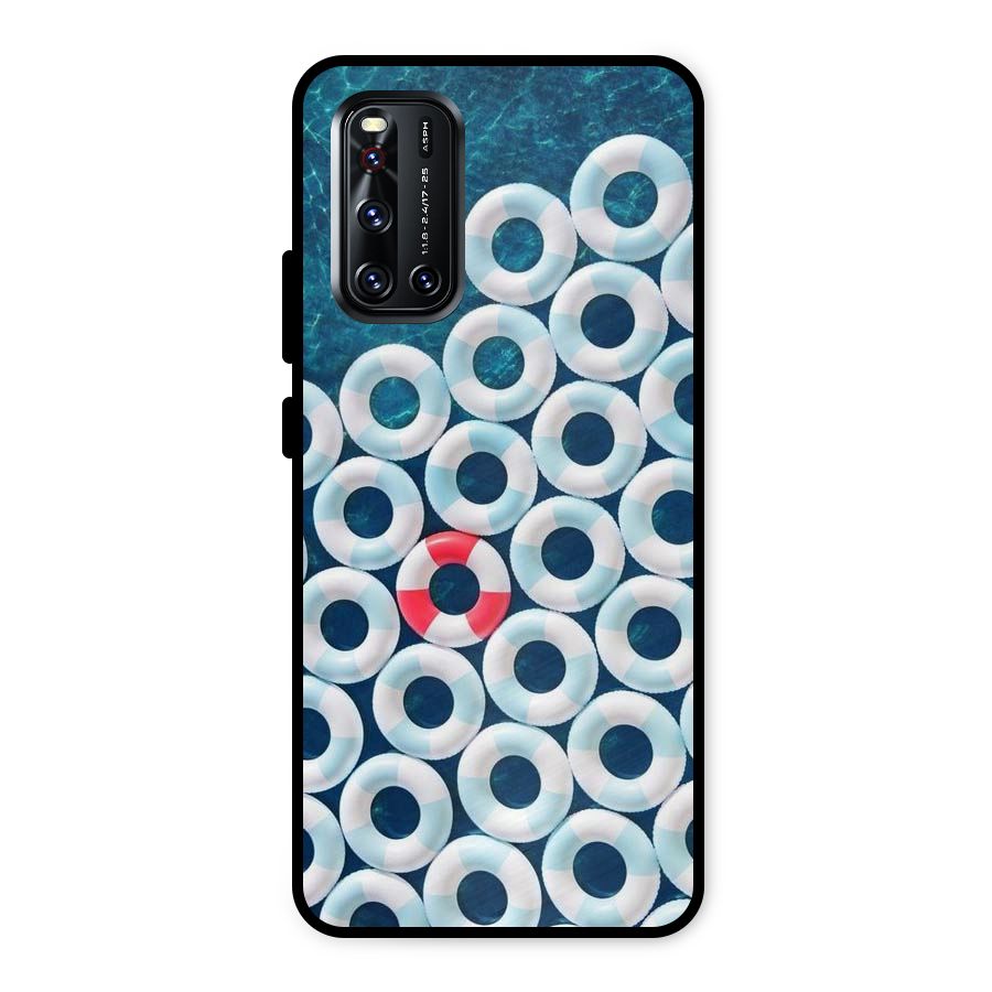Light Blue Allure Metal Back Case for Vivo V19
