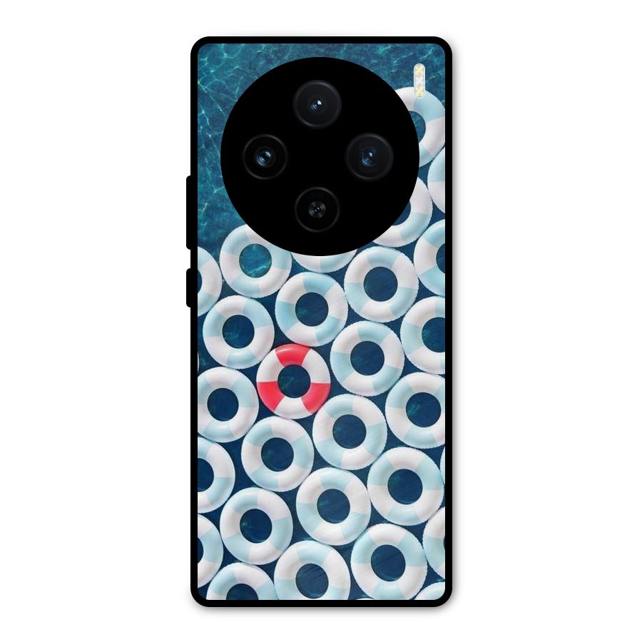 Light Blue Allure Metal Back Case for Vivo X100