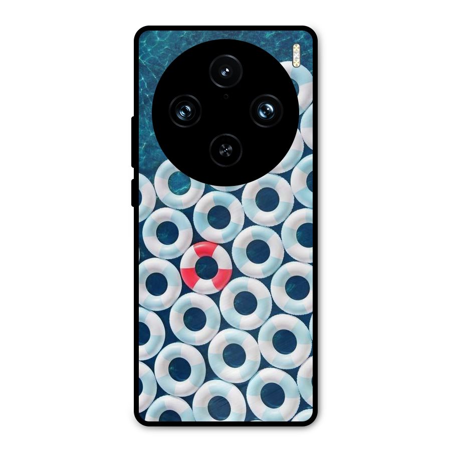 Light Blue Allure Metal Back Case for Vivo X100 Pro