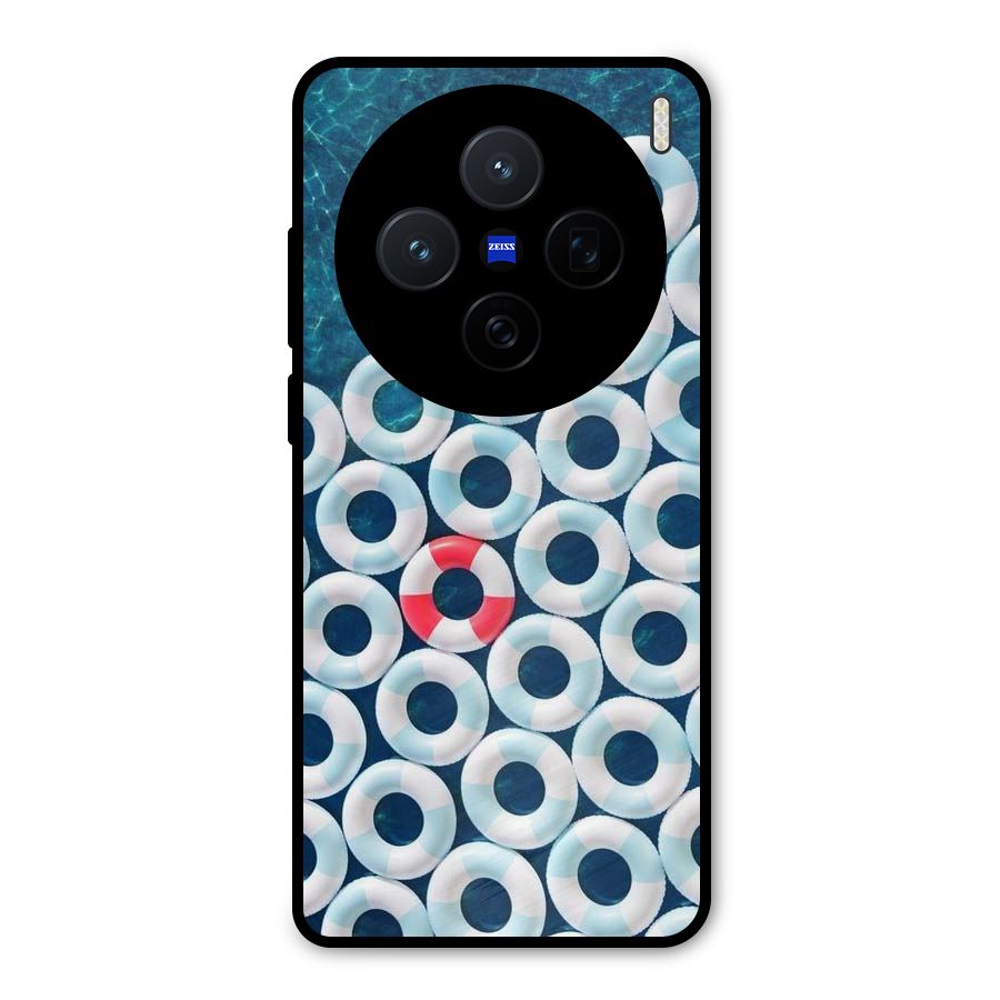 Light Blue Allure Metal Back Case for Vivo X200