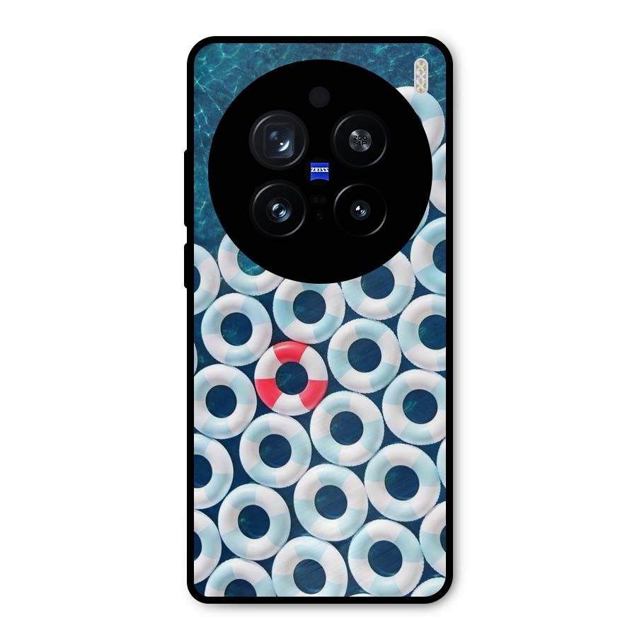 Light Blue Allure Metal Back Case for Vivo X200 Pro