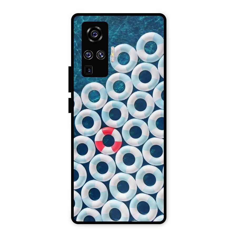 Light Blue Allure Metal Back Case for Vivo X50 Pro