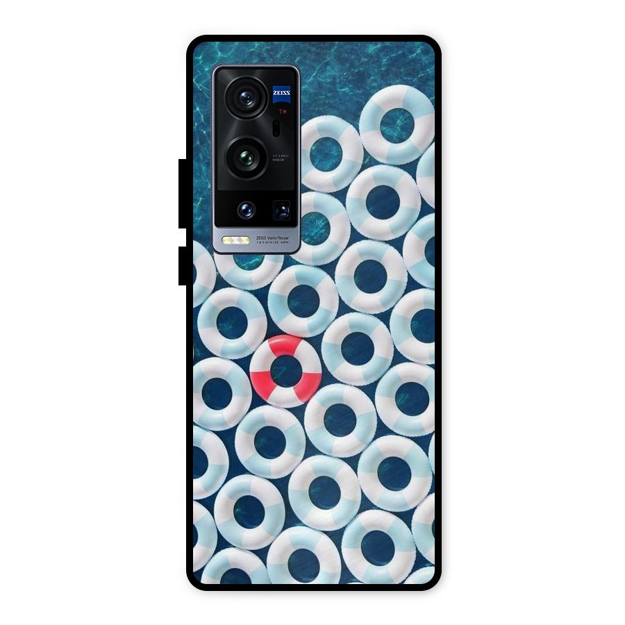 Light Blue Allure Metal Back Case for Vivo X60 Pro Plus