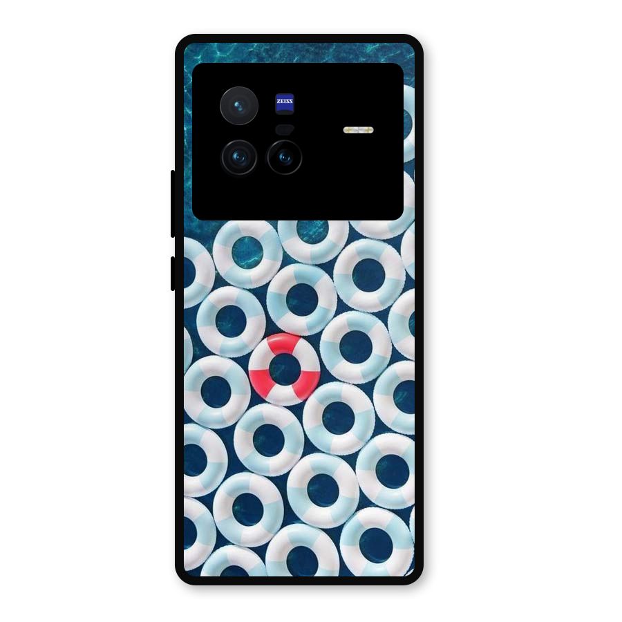 Light Blue Allure Metal Back Case for Vivo X80