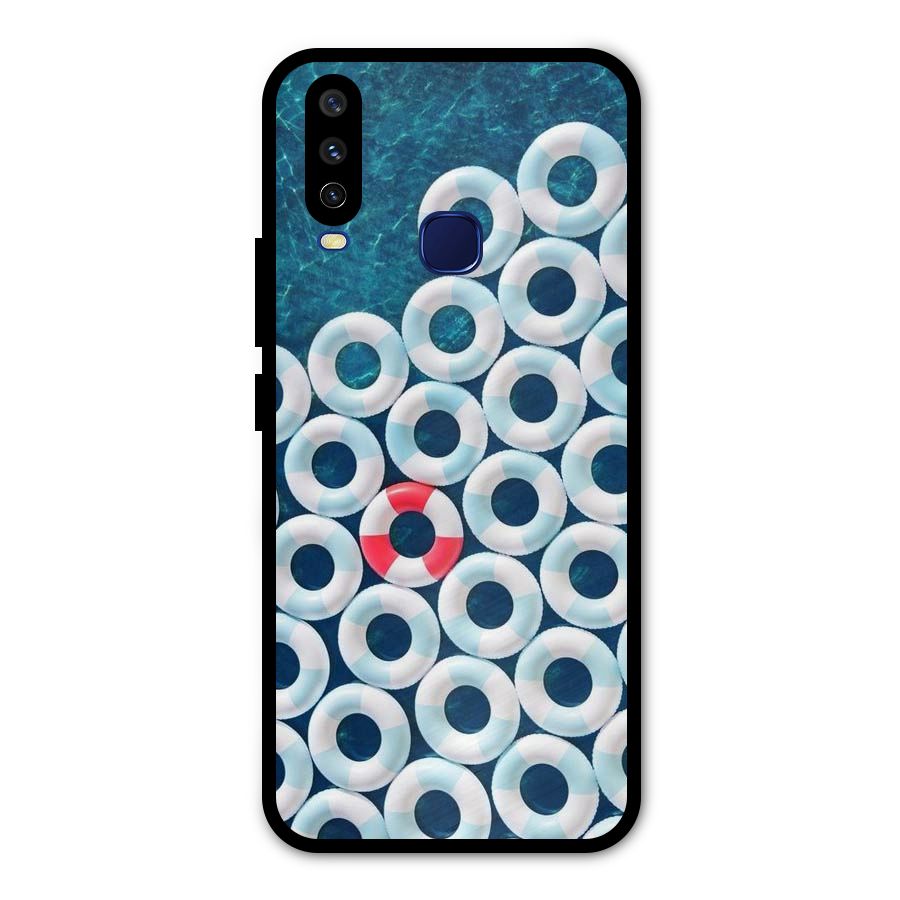 Light Blue Allure Metal Back Case for Vivo Y15