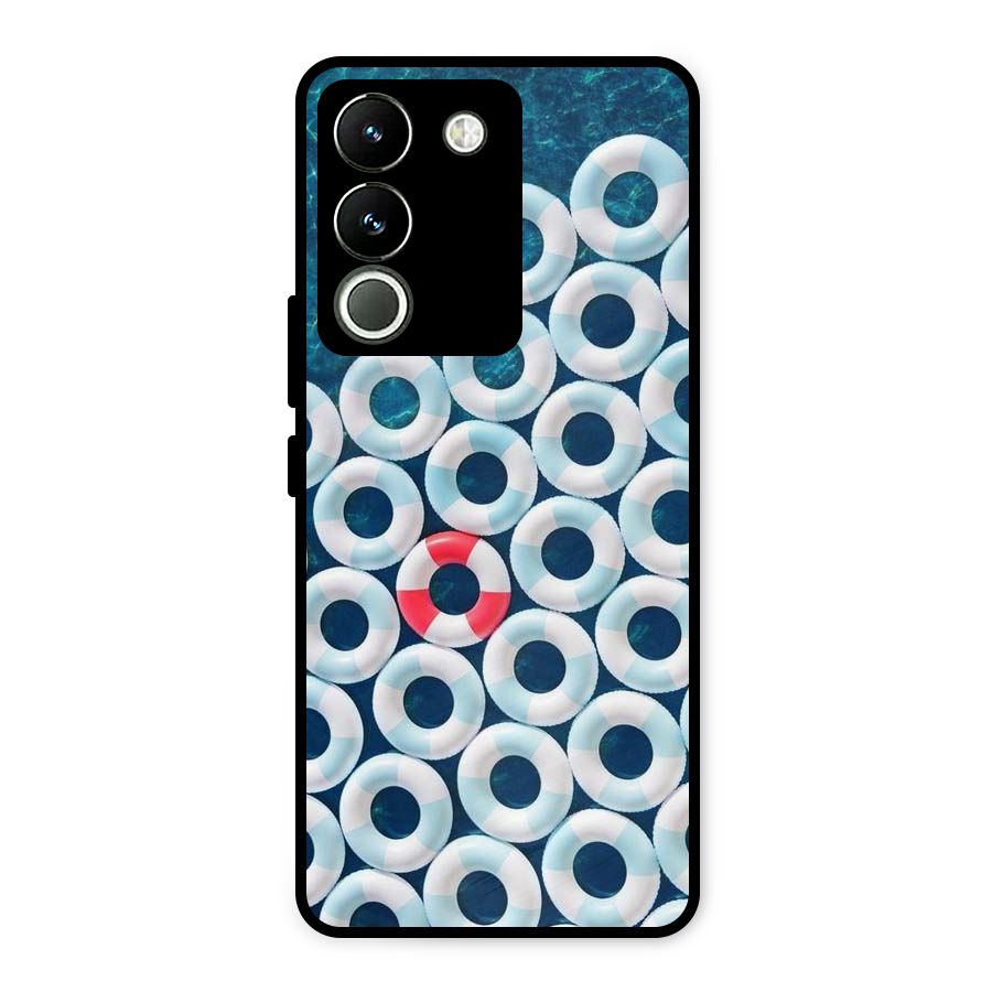 Light Blue Allure Metal Back Case for Vivo Y200