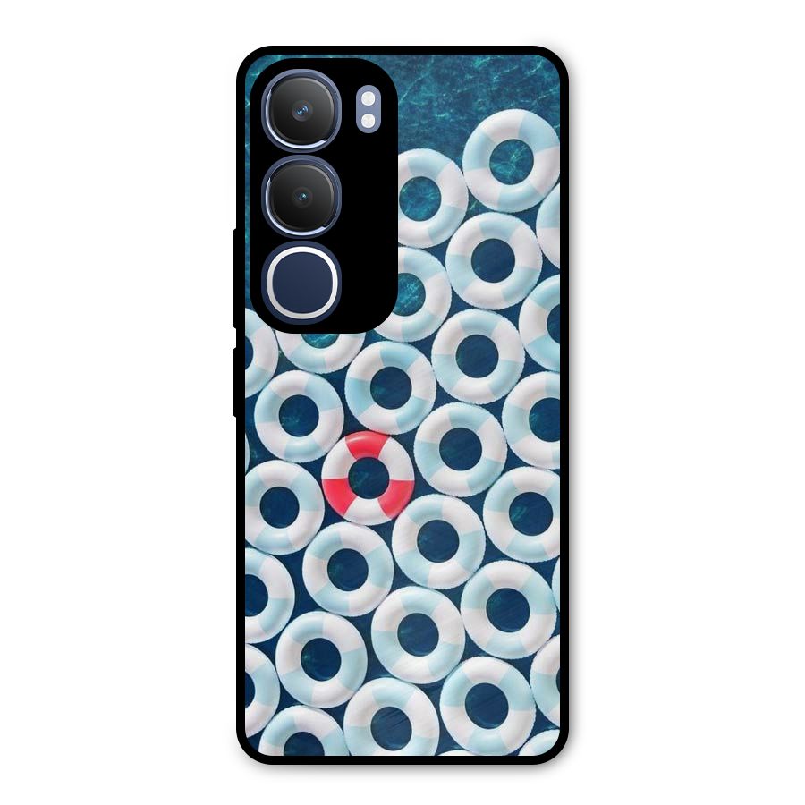 Light Blue Allure Metal Back Case for Vivo Y29