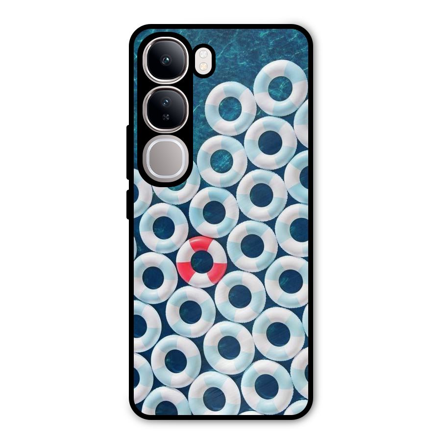 Light Blue Allure Metal Back Case for Vivo Y300