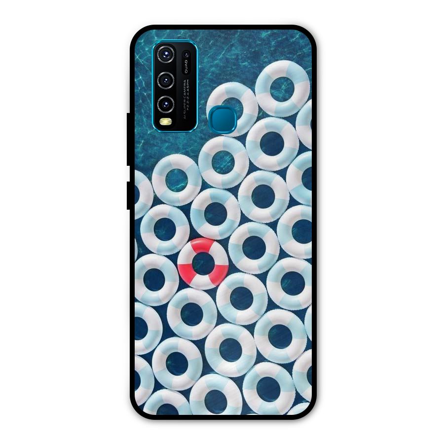 Light Blue Allure Metal Back Case for Vivo Y50