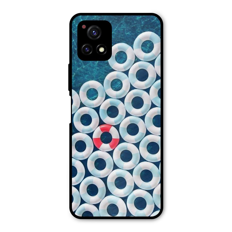 Light Blue Allure Metal Back Case for Vivo Y72 5G