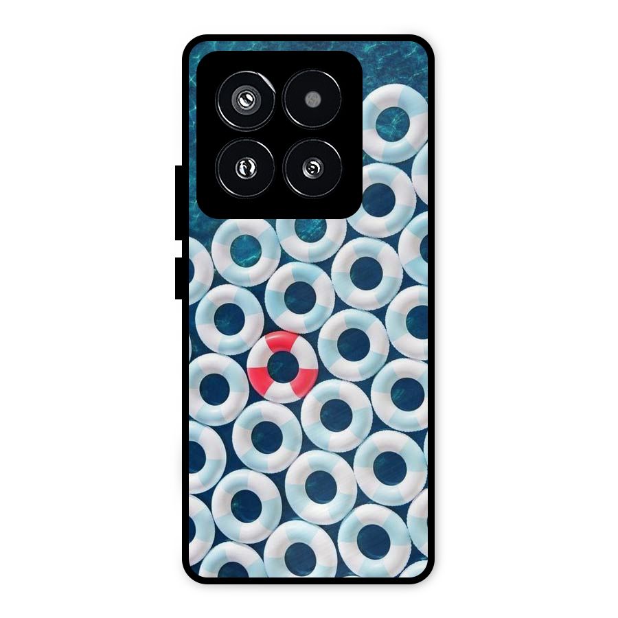 Light Blue Allure Metal Back Case for Xiaomi 14 Pro