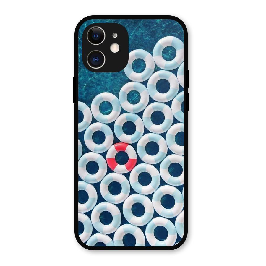 Light Blue Allure Metal Back Case for iPhone 12