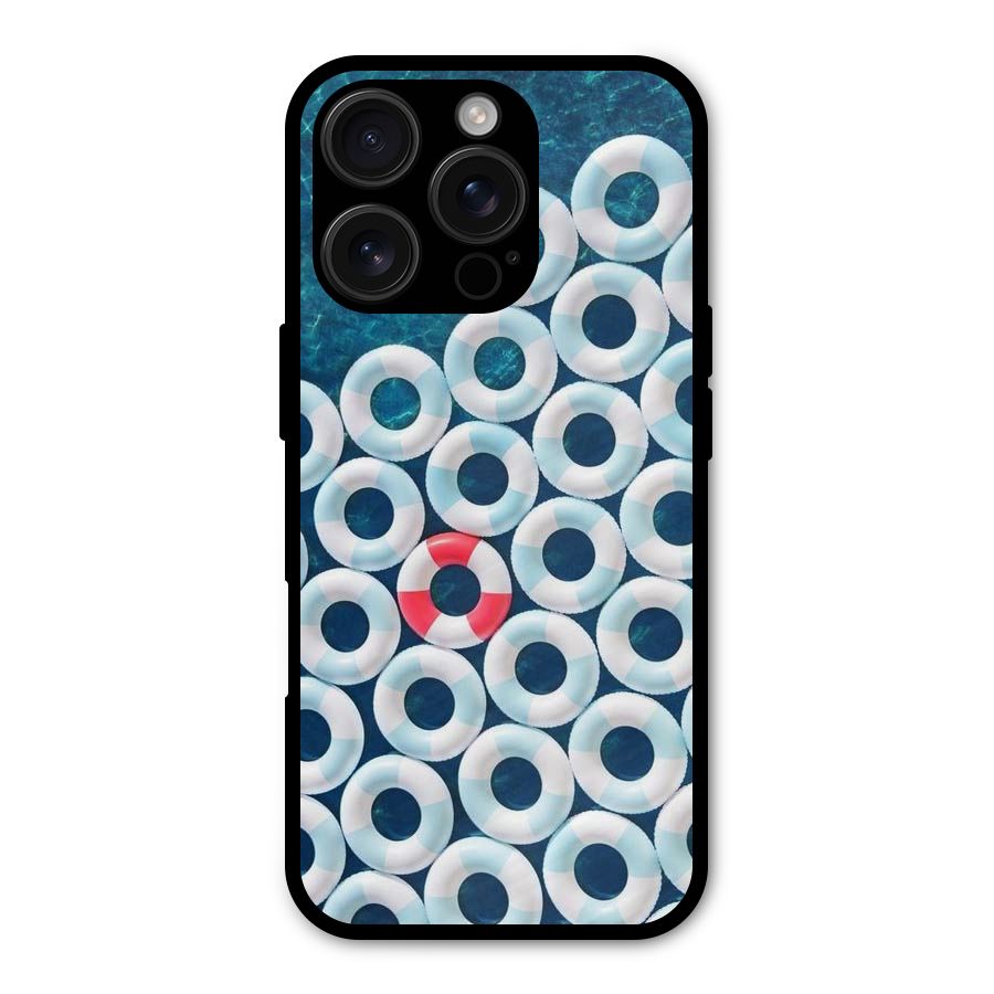 Light Blue Allure Metal Back Case for iPhone 16 Pro