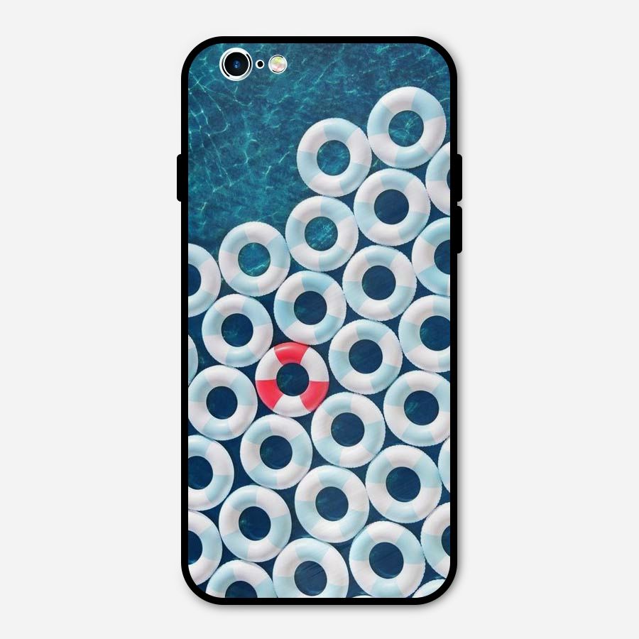 Light Blue Allure Metal Back Case for iPhone 6 6s