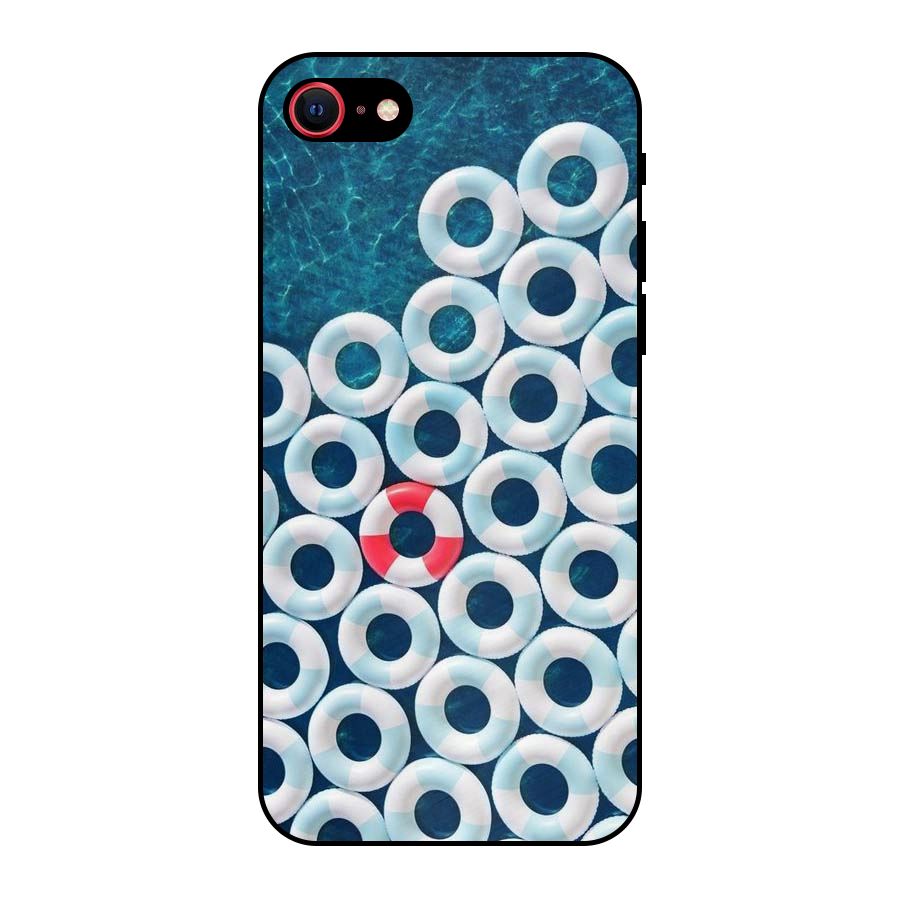 Light Blue Allure Metal Back Case for iPhone 7