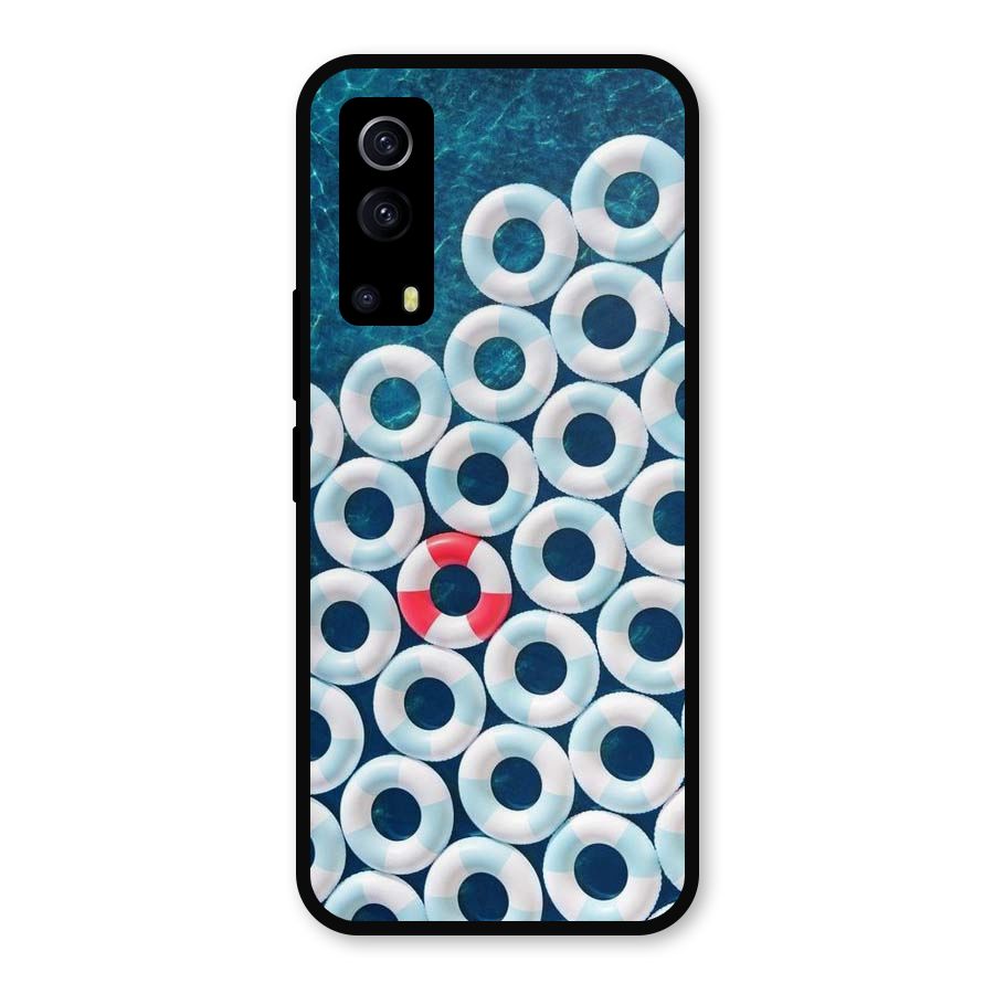 Light Blue Allure Metal Back Case for iQOO Z3