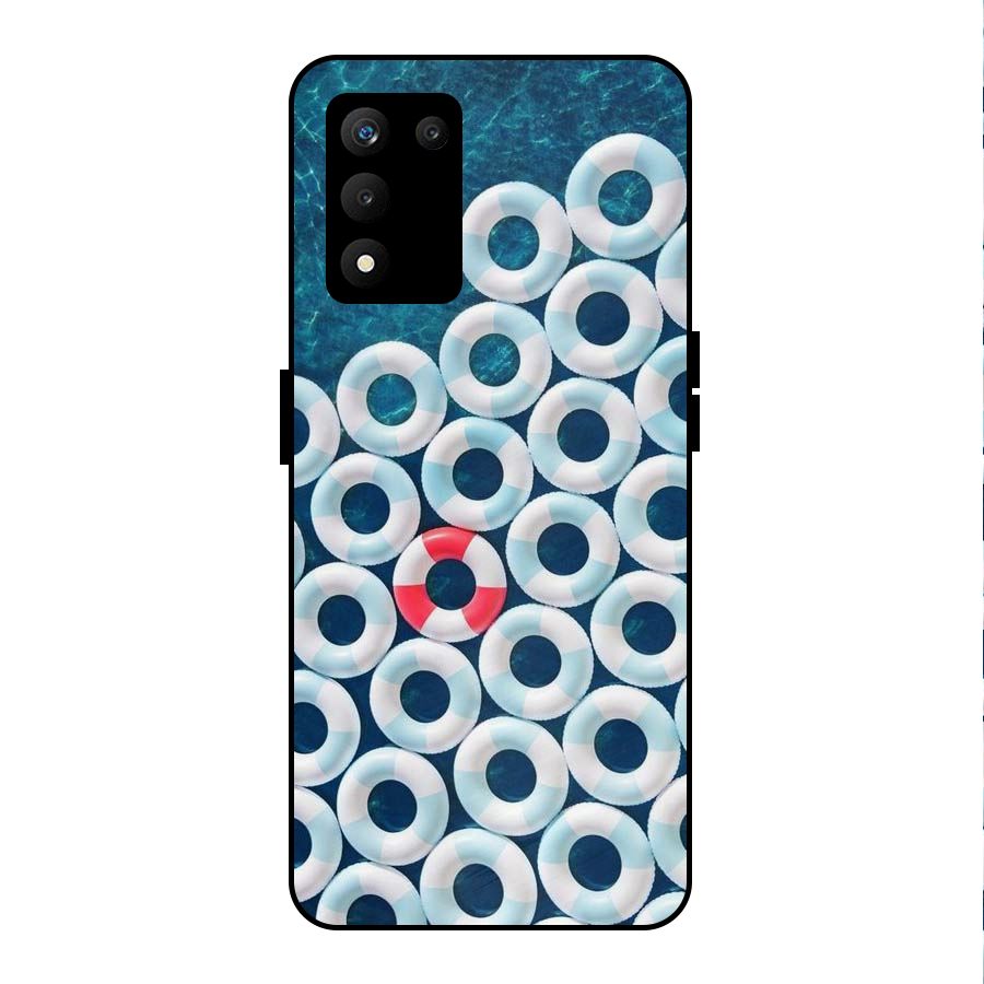 Light Blue Allure Metal Back Case for realme 9 5G SE