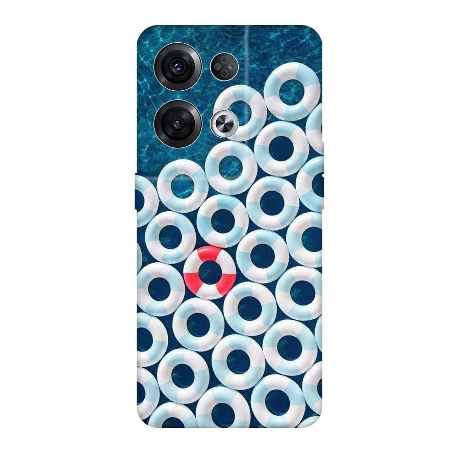 Light Blue Allure Original Polycarbonate Back Case for Oppo Reno8 Pro 5G