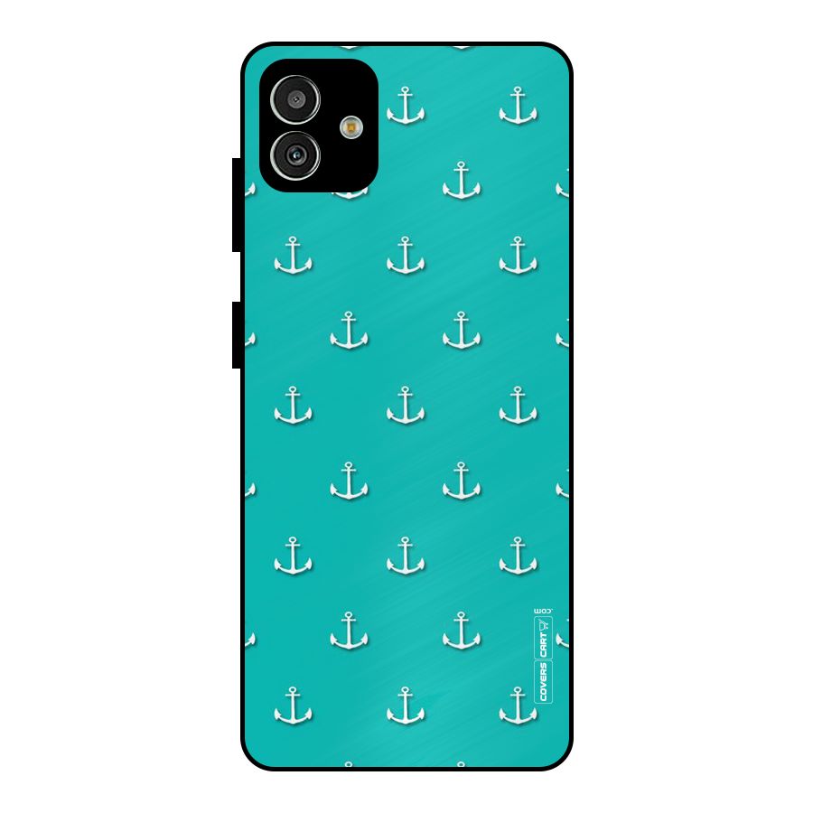 Light Blue Anchor Metal Back Case for Galaxy M13 5G