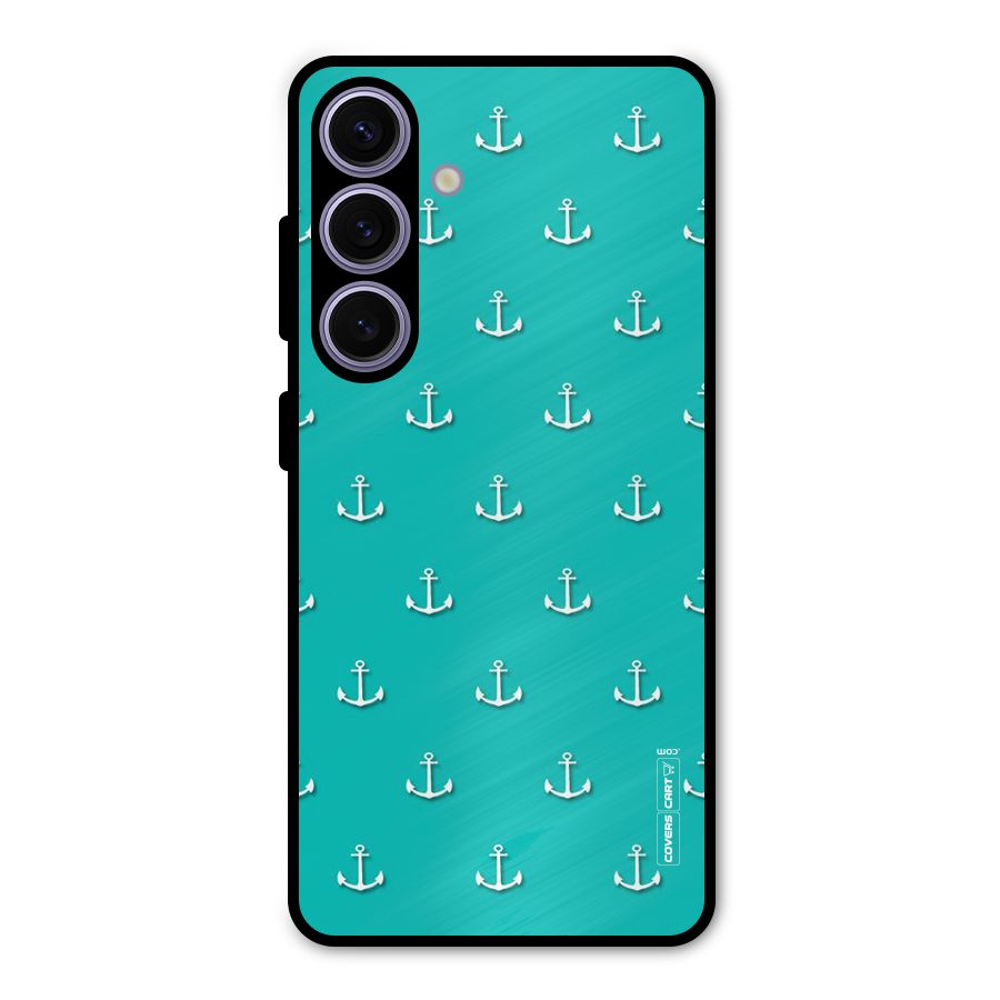 Light Blue Anchor Metal Back Case for Galaxy S24
