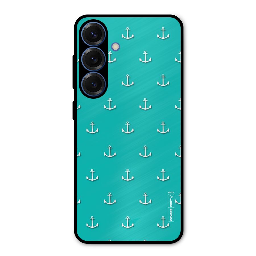 Light Blue Anchor Metal Back Case for Galaxy S25