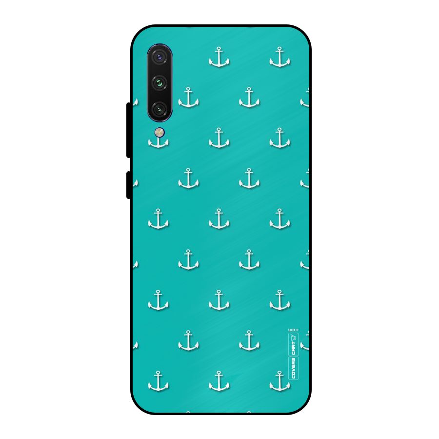 Light Blue Anchor Metal Back Case for Mi A3