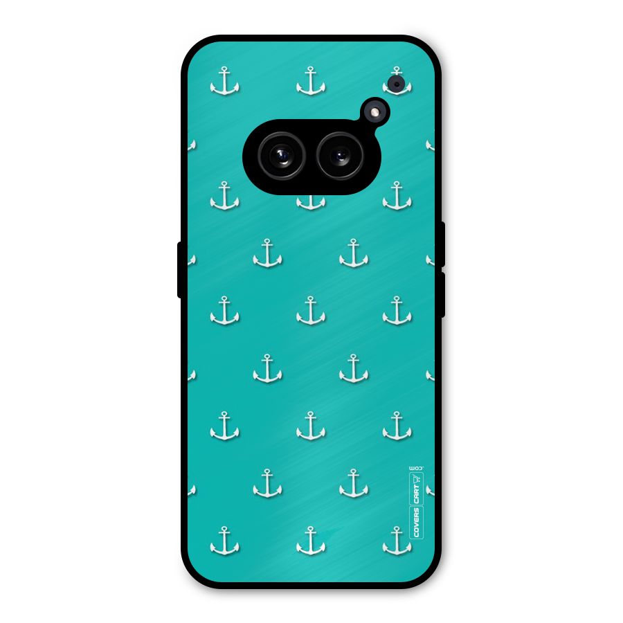 Light Blue Anchor Metal Back Case for Nothing Phone 2a