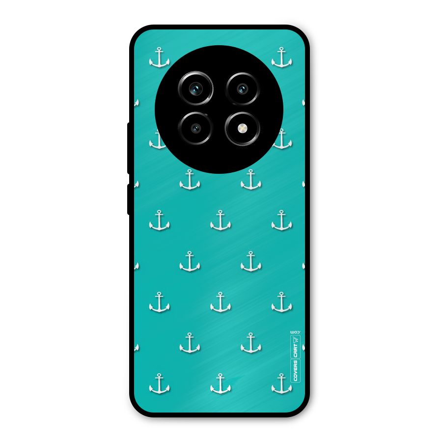Light Blue Anchor Metal Back Case for Realme 13 Pro