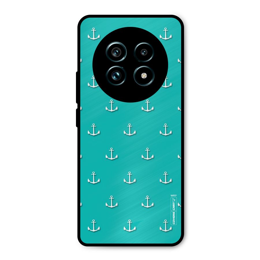Light Blue Anchor Metal Back Case for Realme 13 Pro Plus
