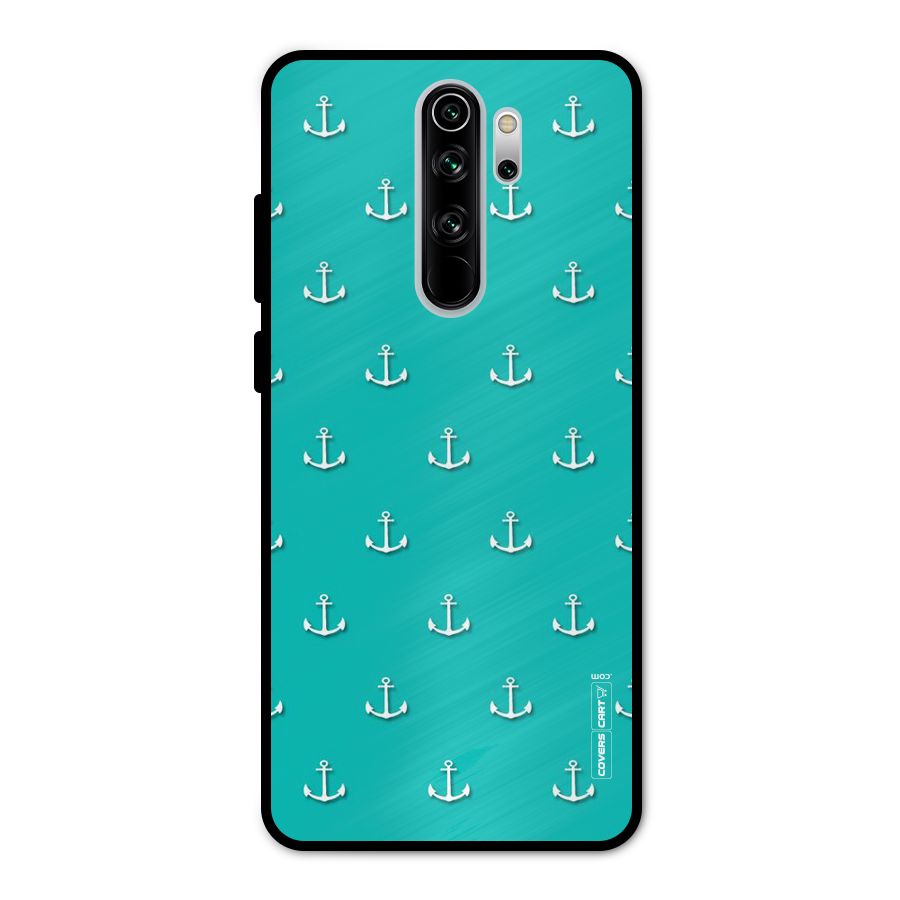 Light Blue Anchor Metal Back Case for Redmi Note 8 Pro