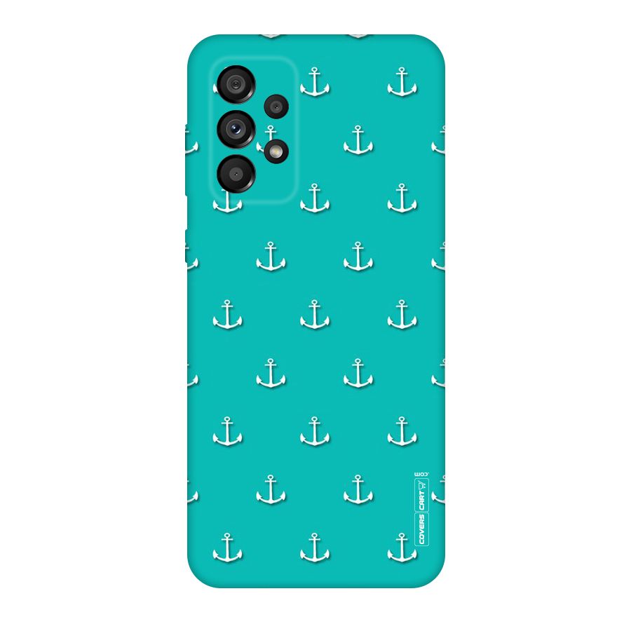 Light Blue Anchor Original Polycarbonate Back Case for Galaxy A73 5G