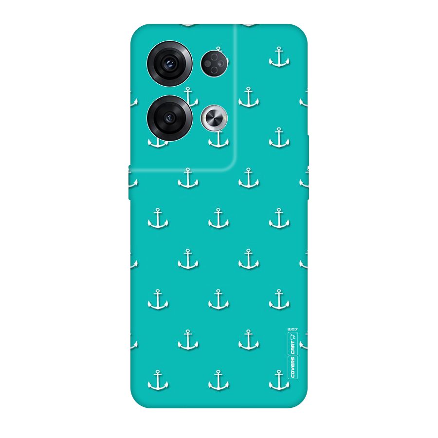 Light Blue Anchor Original Polycarbonate Back Case for Oppo Reno8 Pro 5G