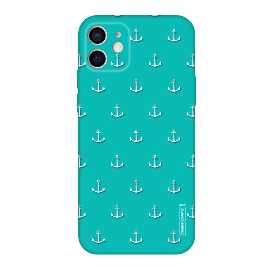 Light Blue Anchor Original Polycarbonate Back Case for iPhone 12