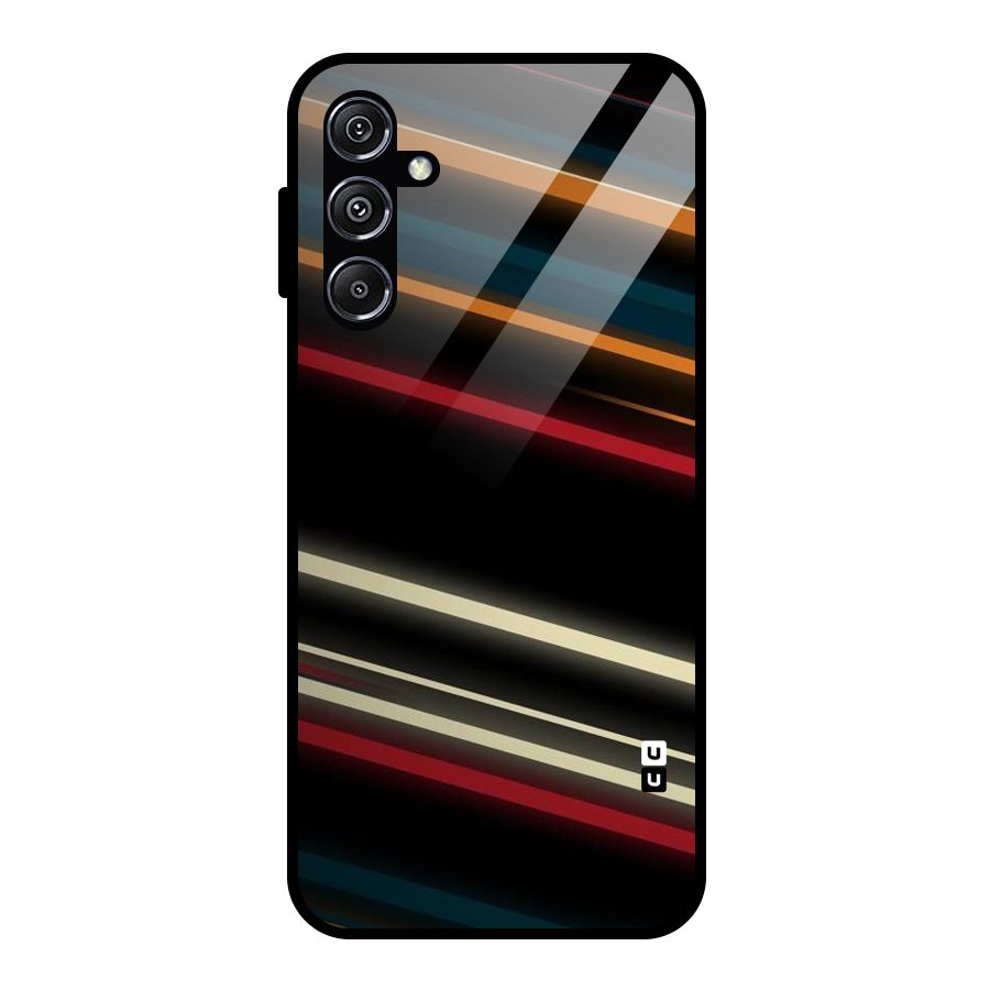 Light Diagonal Stripes Glass Back Case for Galaxy M34 5G
