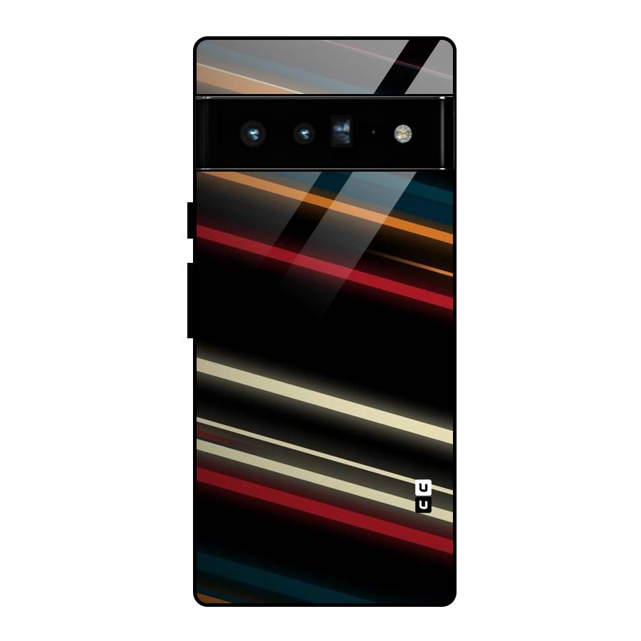 Light Diagonal Stripes Glass Back Case for Google Pixel 6 Pro