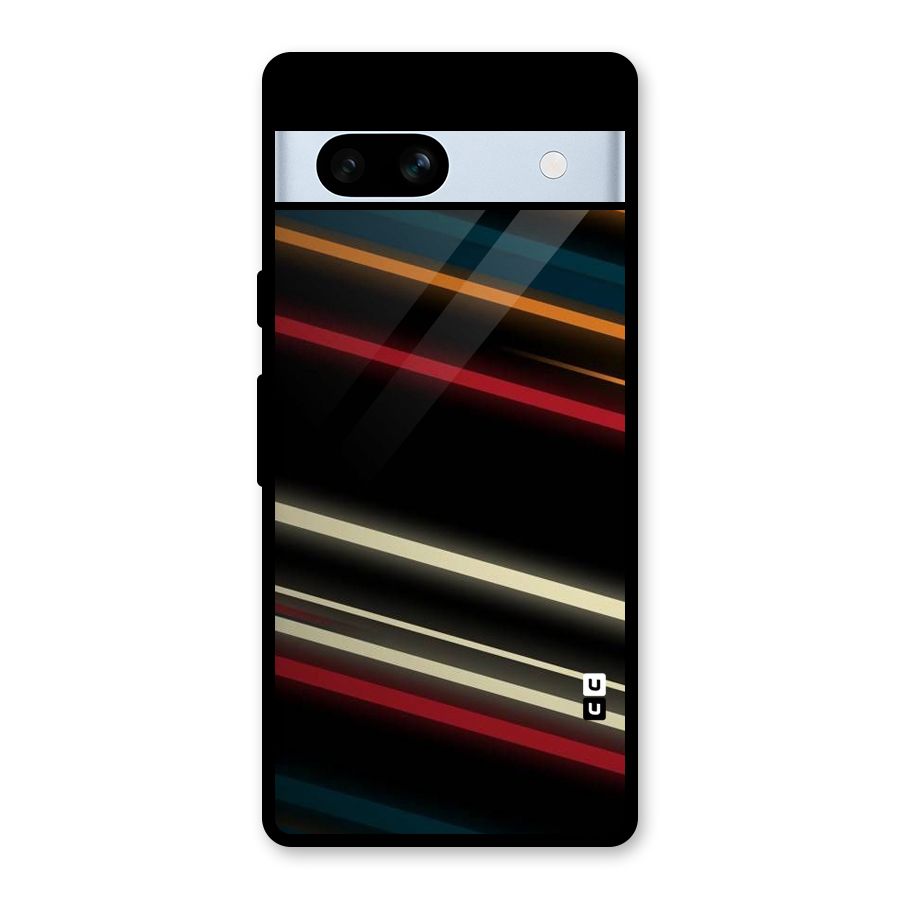 Light Diagonal Stripes Glass Back Case for Google Pixel 7a