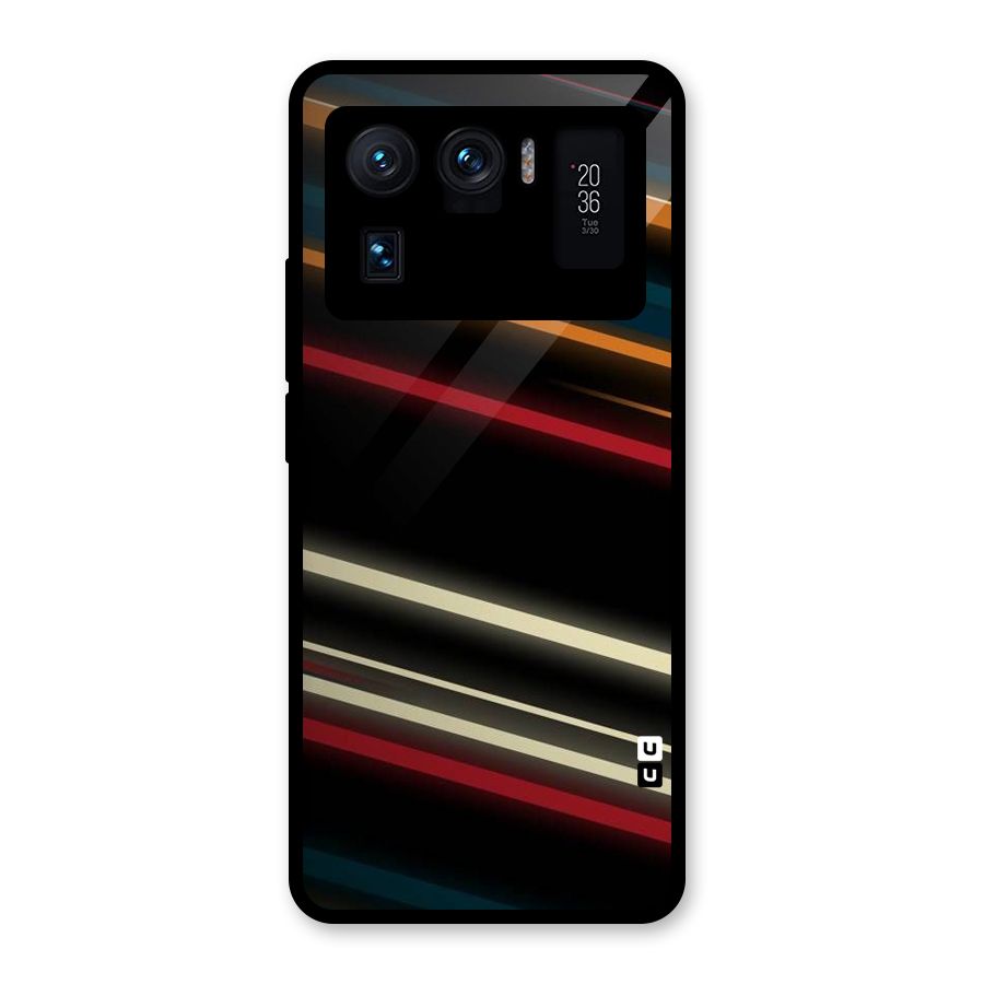 Light Diagonal Stripes Glass Back Case for Mi 11 Ultra