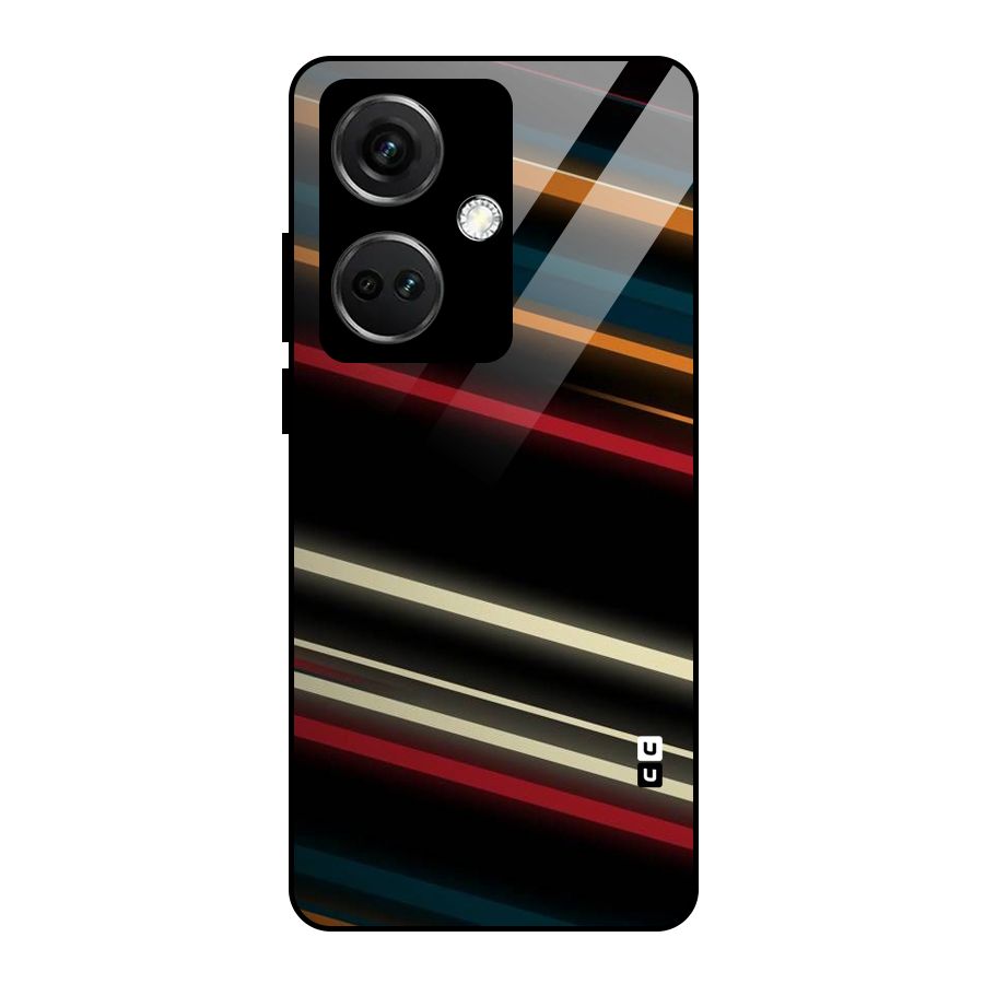 Light Diagonal Stripes Glass Back Case for OnePlus Nord CE 3 5G