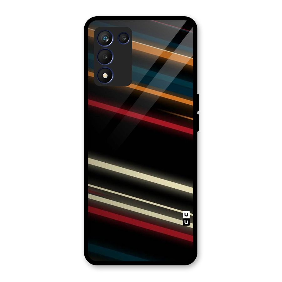Light Diagonal Stripes Glass Back Case for Realme 9 5G Speed