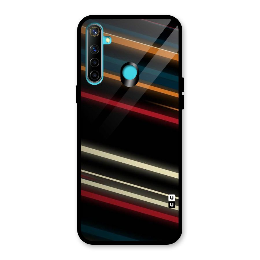 Light Diagonal Stripes Glass Back Case for Realme Narzo 10