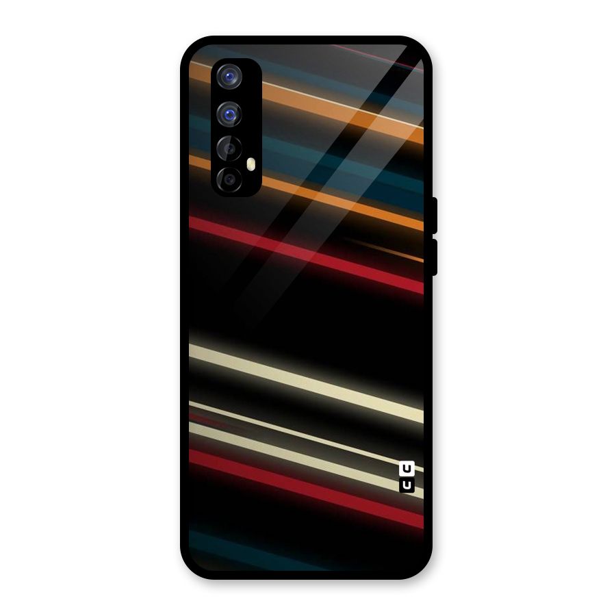 Light Diagonal Stripes Glass Back Case for Realme Narzo 20 Pro