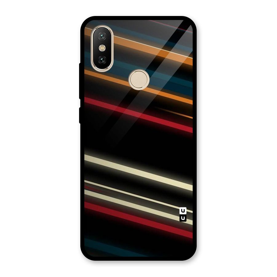 Light Diagonal Stripes Glass Back Case for Redmi A2