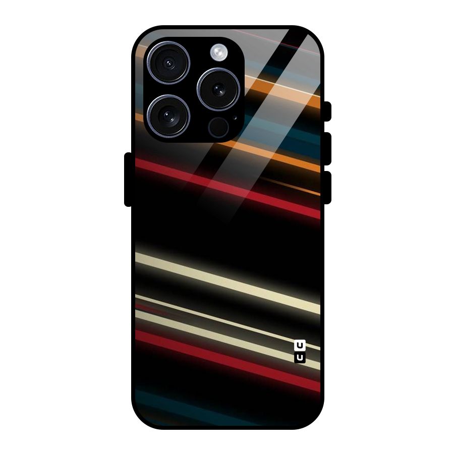 Light Diagonal Stripes Glass Back Case for iPhone 15 Pro
