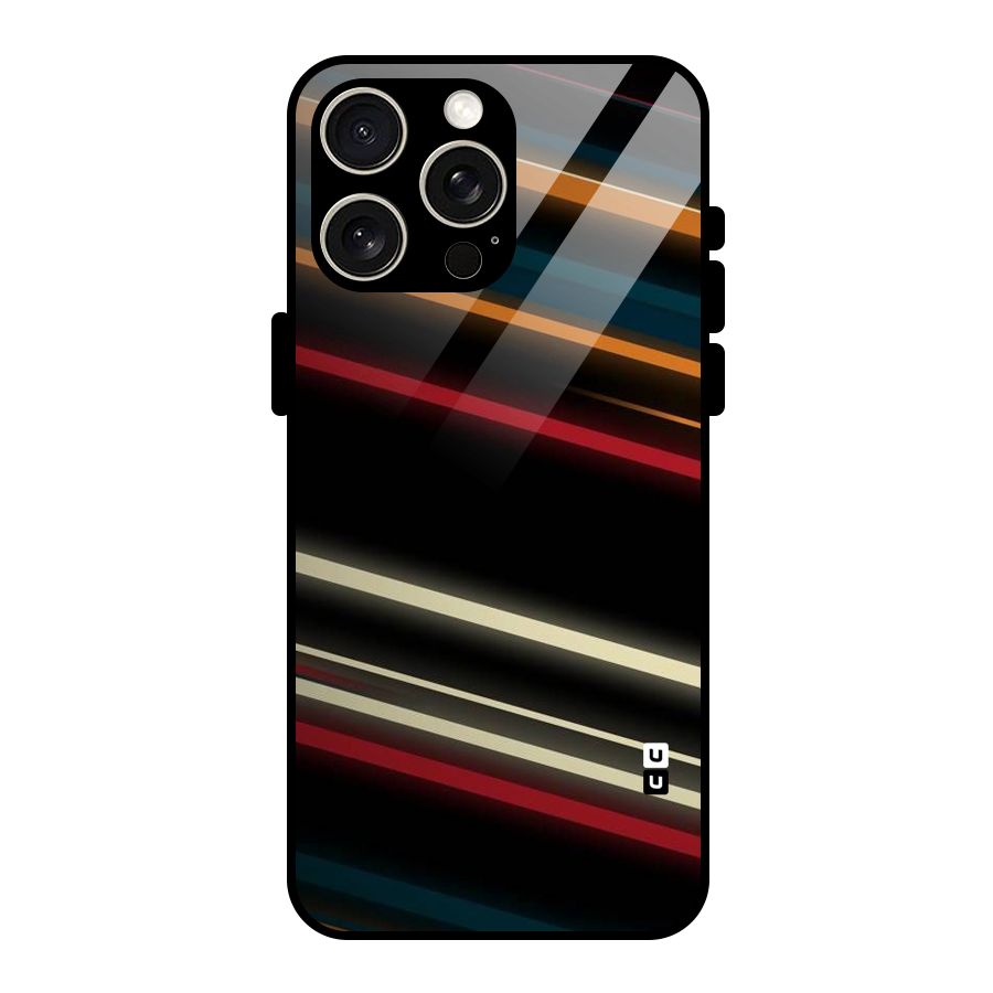 Light Diagonal Stripes Glass Back Case for iPhone 15 Pro Max