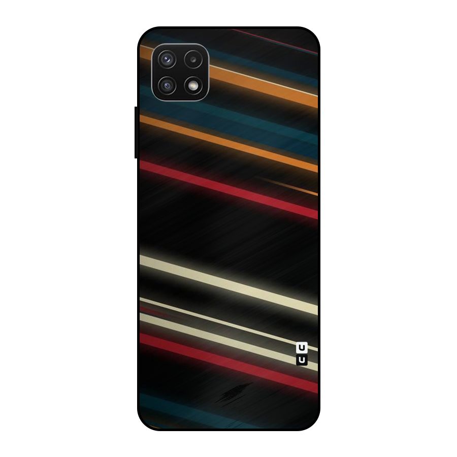 Light Diagonal Stripes Metal Back Case for Galaxy A22 5G