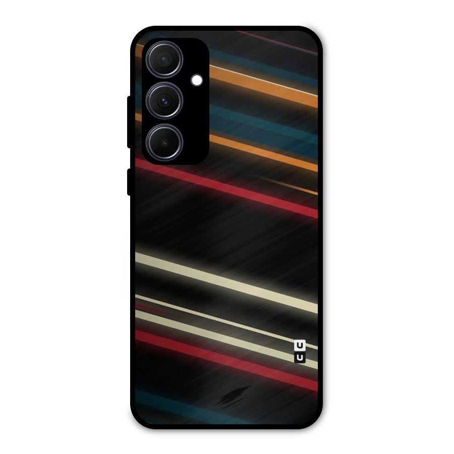 Light Diagonal Stripes Metal Back Case for Galaxy A35