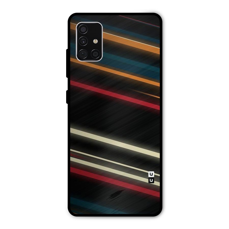 Light Diagonal Stripes Metal Back Case for Galaxy A51