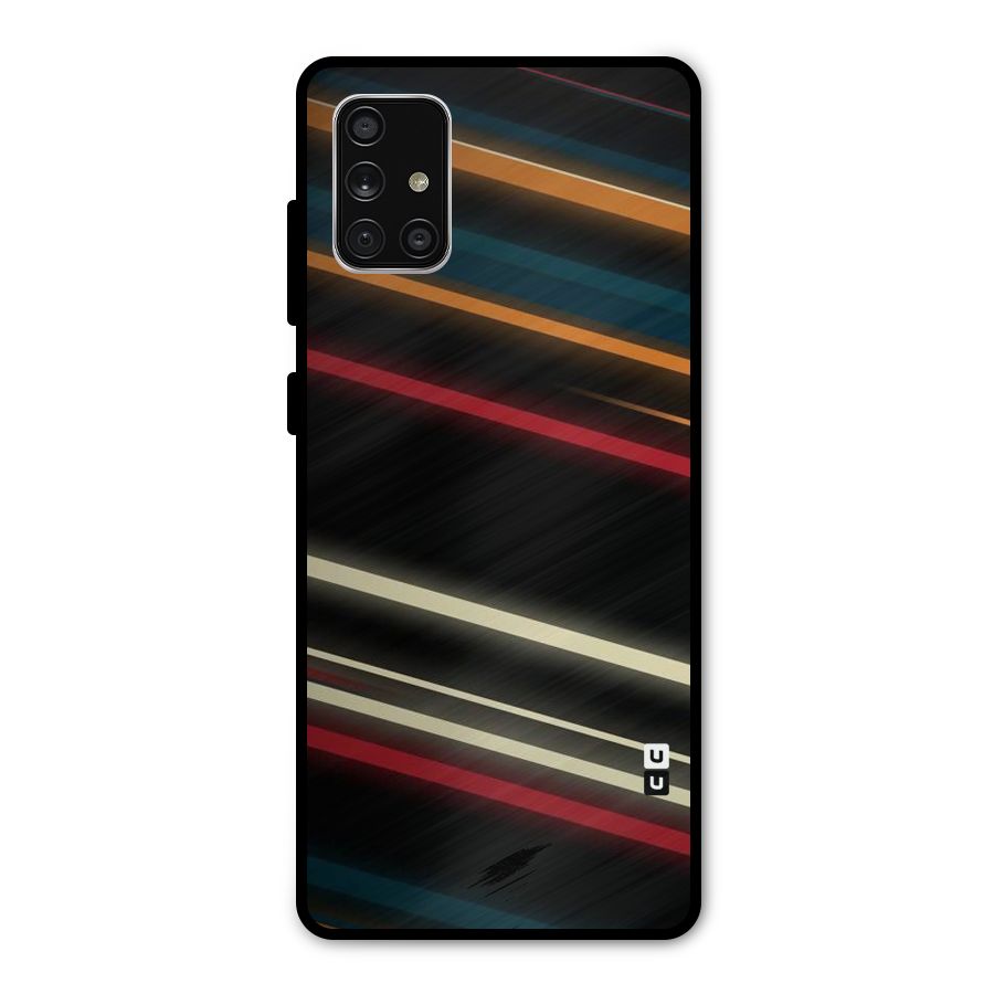 Light Diagonal Stripes Metal Back Case for Galaxy A71
