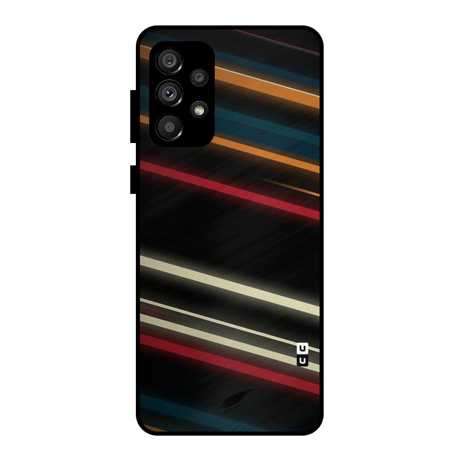 Light Diagonal Stripes Metal Back Case for Galaxy A73 5G
